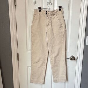 Womens Everlane Straight-Leg Pants in Beige